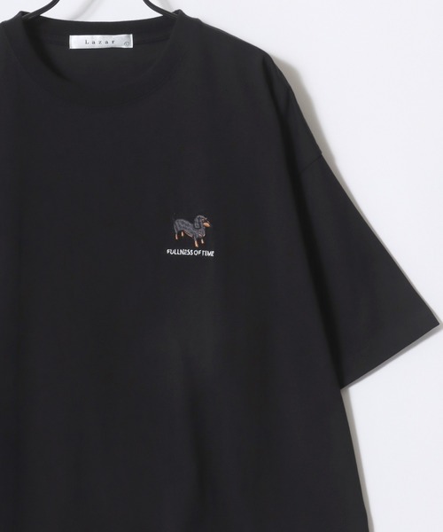 Lazar（ラザル） tシャツ 別注 Animal Embroidery Tee/オーバーサイズ