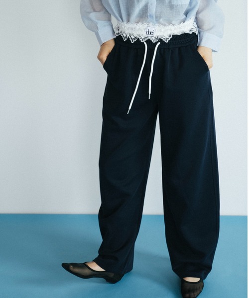 duei スウェットパンツ ジャージ レースレイヤードスウェット