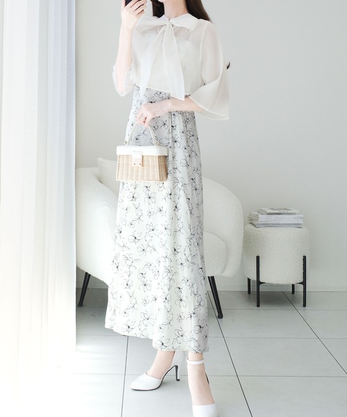 d*3様 最終値下げ【set】フリルシアーボレロ×キャミソールワンピセット　ピン d*3様 最終値下げ【set】フリルシアーボレロ×キャミソールワンピセット