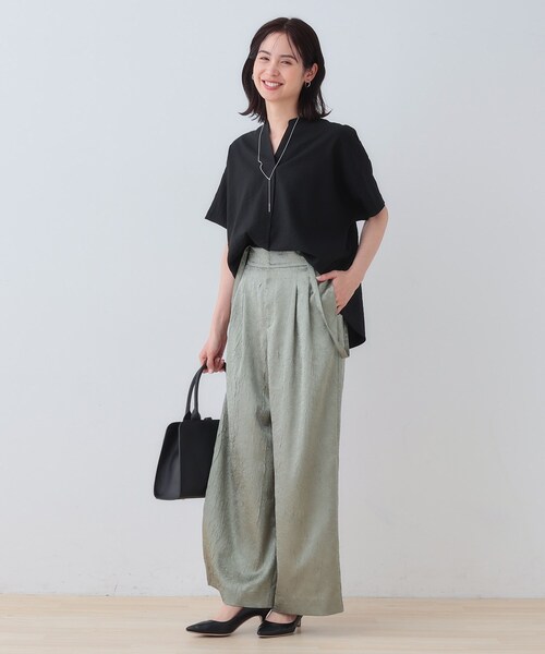 INDIVI（インディヴィ） ブラウス シャツ 「洗える／UVケア／SETUP可能