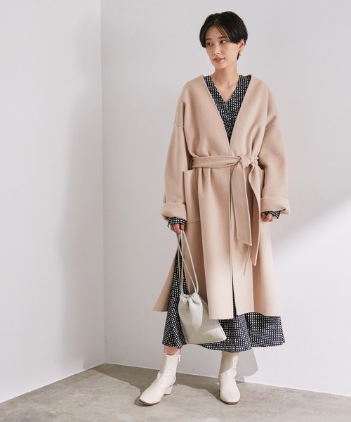 ADAM ET ROPE'（アダムエロペ） ノーカラーコート FREE ライトグリーン