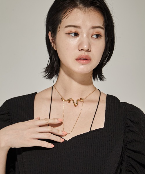 美品 Soierie ソワリー チェーン ネックレス Soierie ネックレス 「Soierie/ソワリー」Pome ballchain