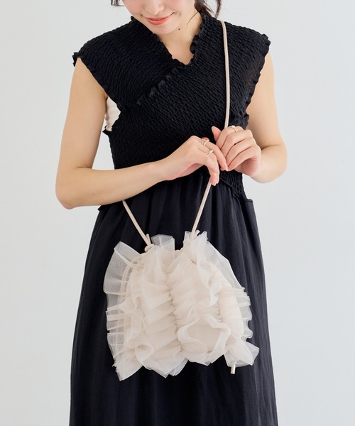 美品 MYLAN フリルオフショルダー MIAN（ミアン） ショルダーバッグ バッグ レディース : ZOZOTOWN Yahoo