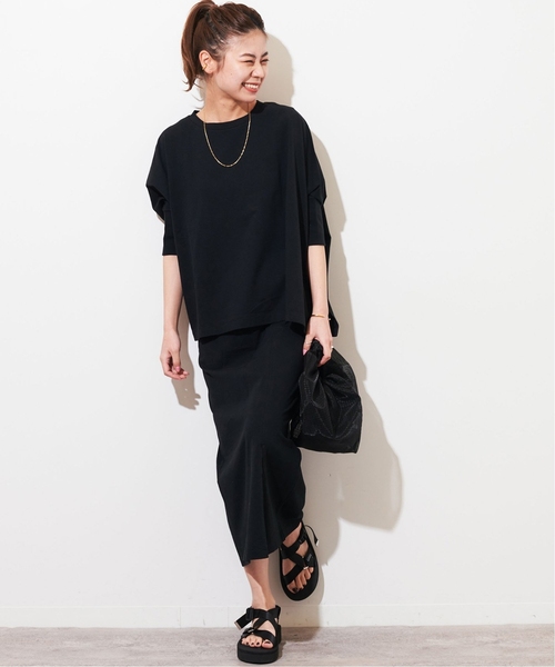 「JOURNAL STANDARD relume」 半袖カットソー FREE ブラック レディース JOURNAL STANDARD relume 「JOURNAL relume」 半袖カットソー