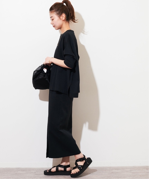 「JOURNAL STANDARD relume」 半袖カットソー FREE ブラック レディース JOURNAL STANDARD relume 「JOURNAL relume」 半袖カットソー