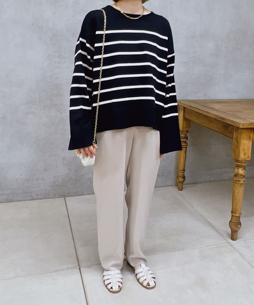 「un dix cors」 長袖ニット FREE ネイビー レディース_画像4