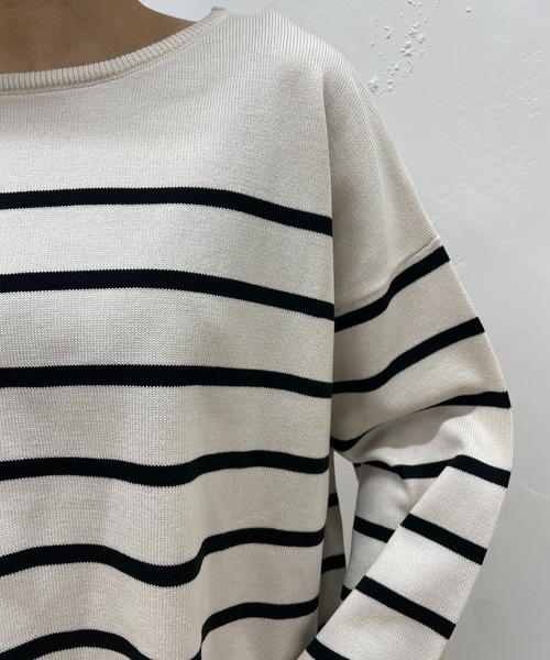 「un dix cors」 長袖ニット FREE ネイビー レディース_画像5