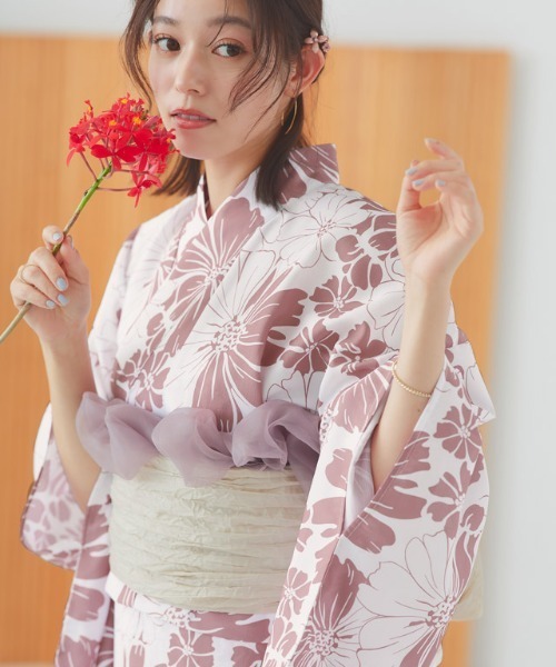 浴衣ワンピース3401 Pierrot 浴衣 ワンピース浴衣セット レディース : ZOZOTOWN