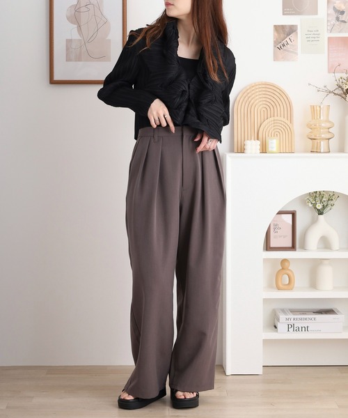 美品✨プリーツプリーズ　変形カーディガン　横プリーツ　ショールカラー　黒　F PLEATS PLEASE ISSEY MIYAKE - PLEATS PLEASE(プリーツプリーズ