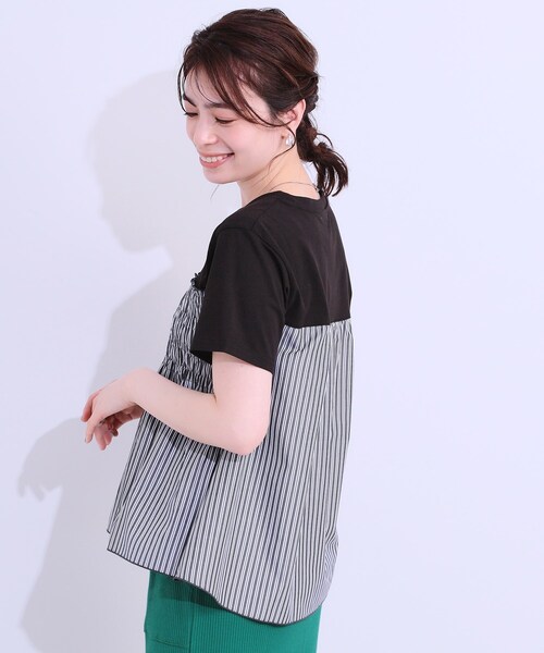 DRESKIP tシャツ 「洗える/S-LL」大人に似合う ビスチェ風