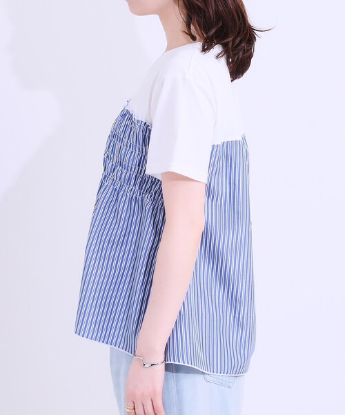 美品　スチェッソ　大きいサイズ　レディース　洗える　レーシー　トップス　白　LL 美品 スチェッソ 大きいサイズ レディース 洗える レーシー