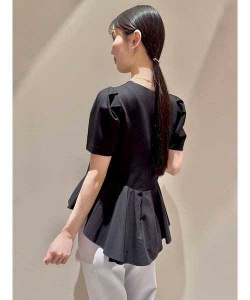 新品【SNIDEL】ペプラムカットソー スナイデル SNIDEL ペプラムカットソー （BLK） - ファッション