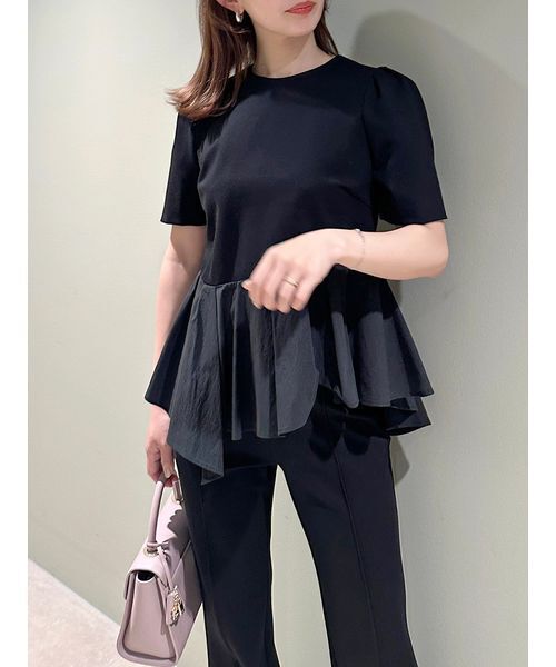 定率割引 往復 SNIDEL ZOZOTOWN : レディース ペプラムカットソー tシャツ トップス