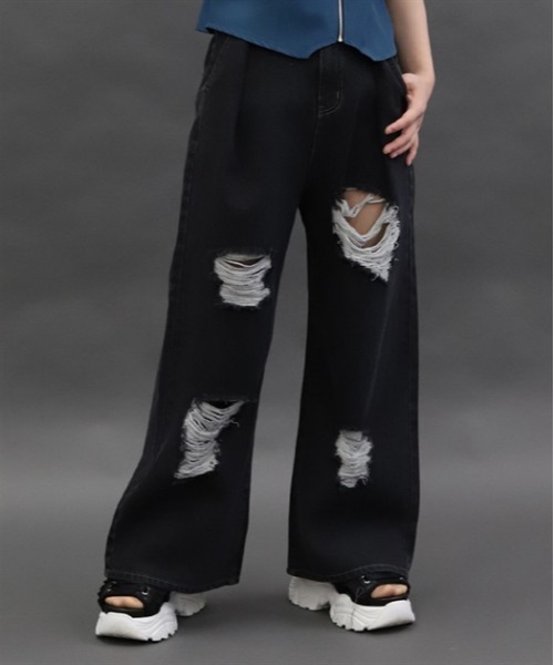 axes femme POETIQUE ワイドパンツ ジーンズ デニム デニムパンツ