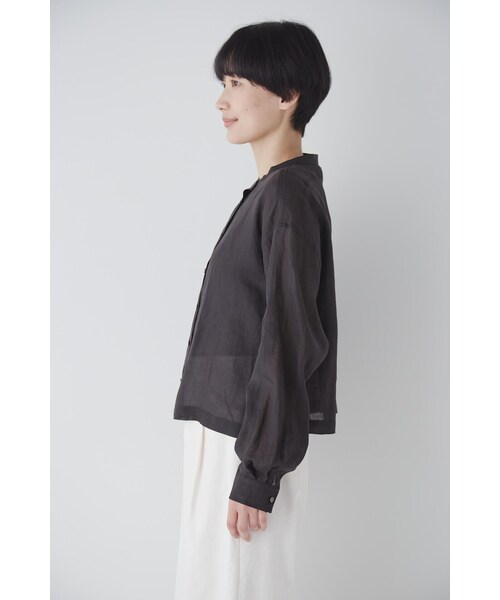 「human woman」 長袖ブラウス MEDIUM グレー レディース human woman」 長袖ブラウス MEDIUM チャコールグレー レディース