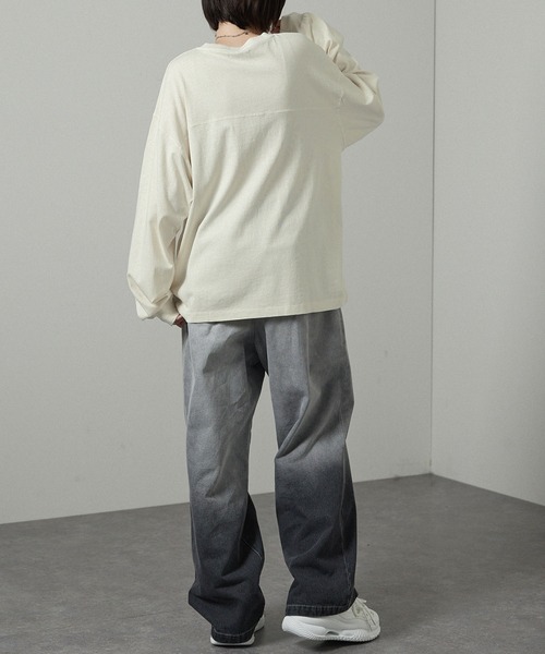 「Alfred Alex」 長袖Tシャツ L パープル メンズ