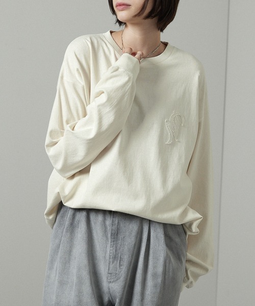 「Alfred Alex」 長袖Tシャツ L パープル メンズ