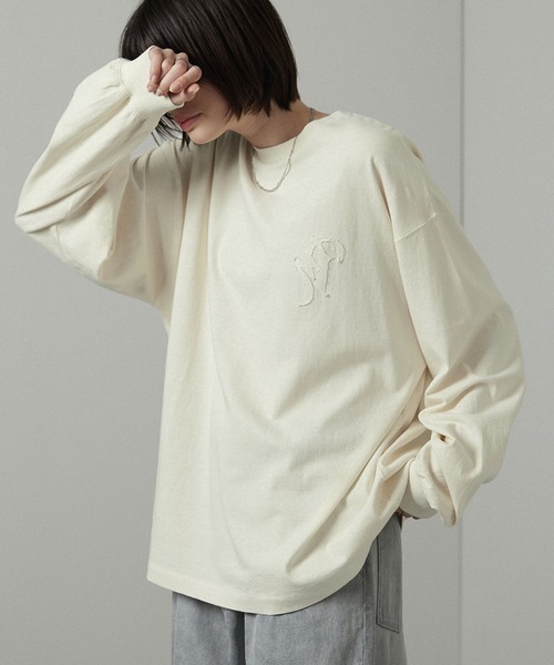 「Alfred Alex」 長袖Tシャツ L パープル メンズ