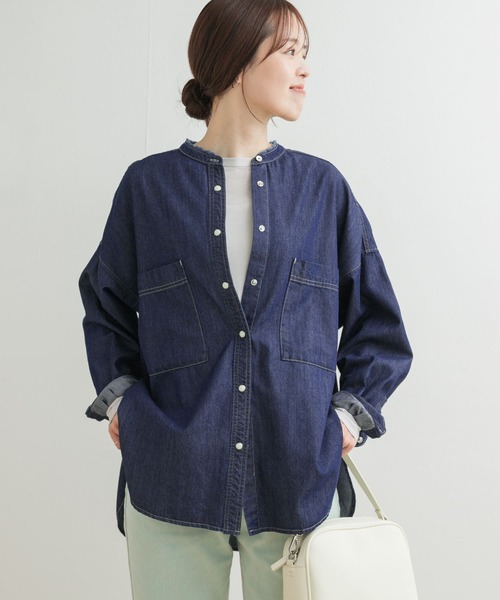 「URBAN RESEARCH DOORS」 長袖ブラウス MEDIUM ブルー レディース URBAN RESEARCH DOORS 「URBAN DOORS」 長袖ブラウス MEDIUM