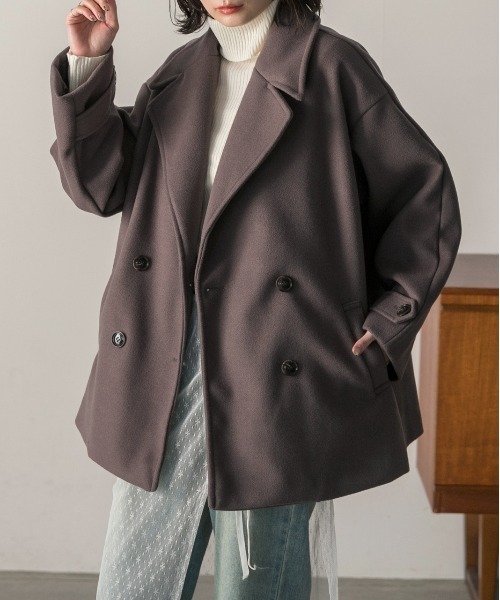 ad thie（アドティエ） ピーコート FREE ダークブラウン レディース