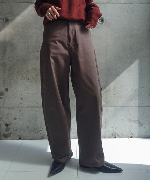 マルチサイズ チノパン ZOZOMARKET by RIKA-ワイドエッグチノパンツ