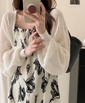 カーディガン uvカット 夏 透かし編みショー...の詳細画像5
