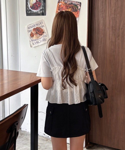 tシャツ ドットビスチェset Tシャツ レディース mellowneon tシャツ ドットビスチェset Tシャツ レディース