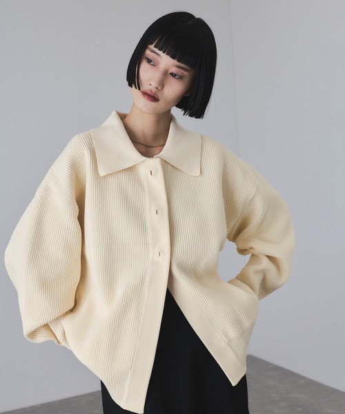 ADAM ET ROPE'（アダムエロペ） カーディガン 「サステナブル」ポロ