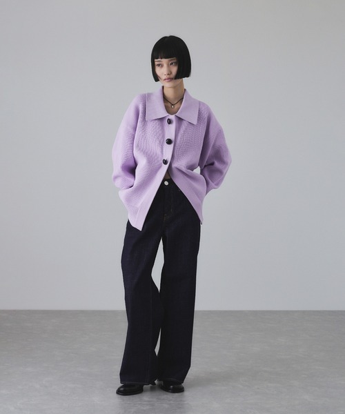 ADAM ET ROPE'（アダムエロペ） カーディガン 「サステナブル」ポロ