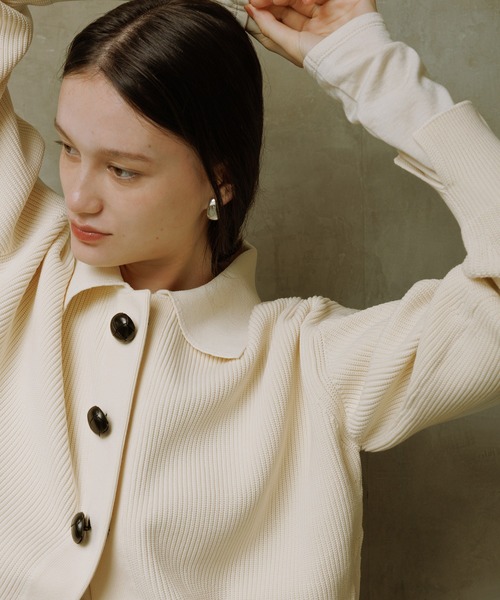 ADAM ET ROPE'（アダムエロペ） カーディガン 「サステナブル」ポロ