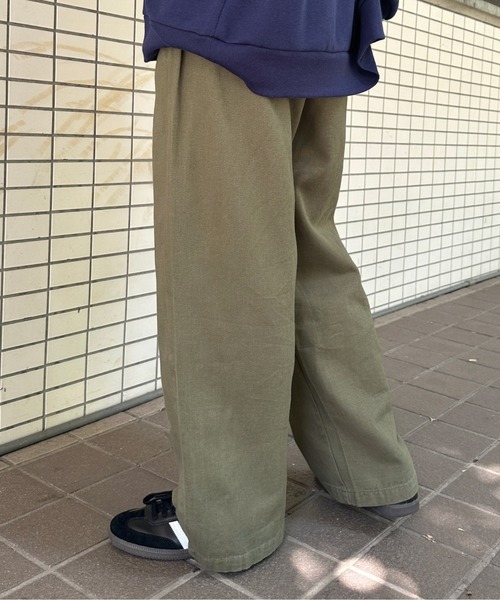 「kutir」 チノパンツ SMALL カーキ レディース