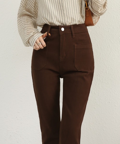 「MAISON DE THERESE」 ブーツカットデニムパンツ L ブラック レディース