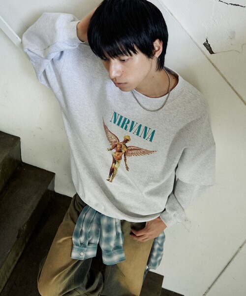 PUBLUX（パブリュクス） トレーナー スウェット 別注 NIRVANA IN U