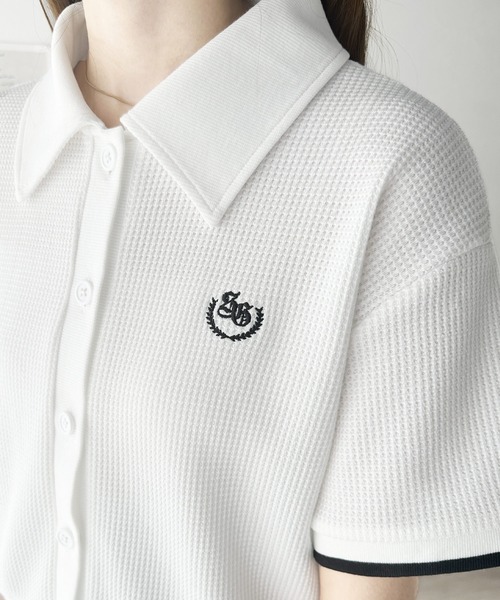 「classicalelf」 半袖ポロシャツ LARGE ベージュ レディース_画像5