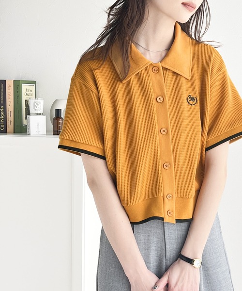 「classicalelf」 半袖ポロシャツ LARGE ベージュ レディース_画像8