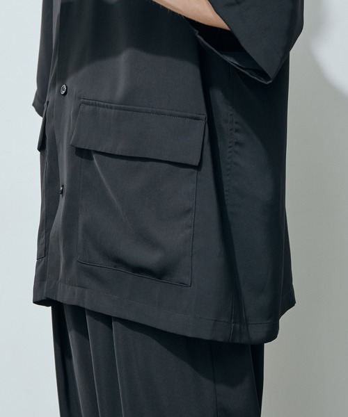 「JUNRED」 半袖シャツ M カーキ メンズ_画像4