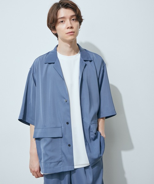 「JUNRED」 半袖シャツ M カーキ メンズ_画像5