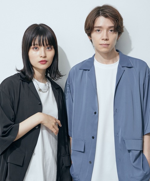 「JUNRED」 半袖シャツ M カーキ メンズ_画像6