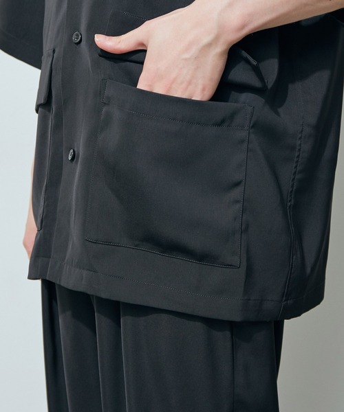 「JUNRED」 半袖シャツ M カーキ メンズ_画像7