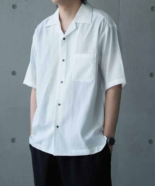 「UNION STATION」 半袖シャツ L オフホワイト メンズ_画像3