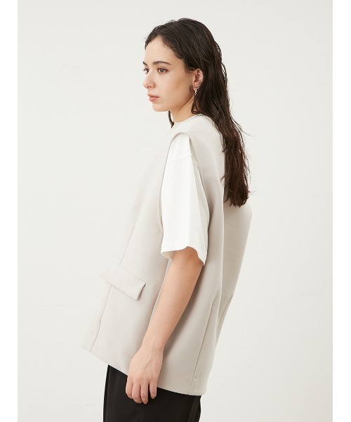 「Mila Owen」 ノースリーブチュニック 0 ベージュ レディース_画像6