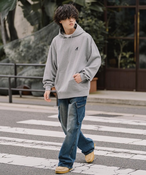 カリフォルニア ゴールデンステート プルオーバーパーカー XXL KANGOL（カンゴール） パーカー 新色追加 別注コラボオーバーサイズ裏