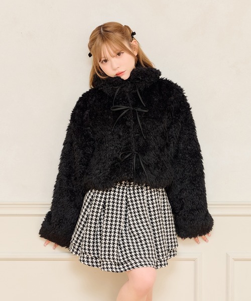 apres jour（アプレジュール） ブルゾン アウター リボンシャギー