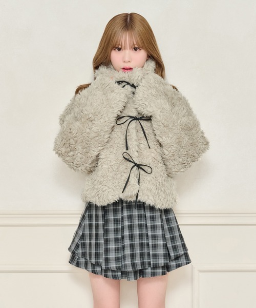 apres jour（アプレジュール） ブルゾン アウター リボンシャギー