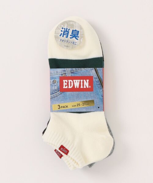 EDWIN（エドウィン） 靴下 アンクル丈3Pソックス メンズ : ZOZOTOWN