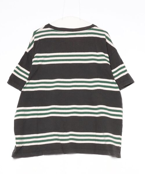 「RNA」 ボーダー柄半袖Tシャツ M グリーン レディース_画像2