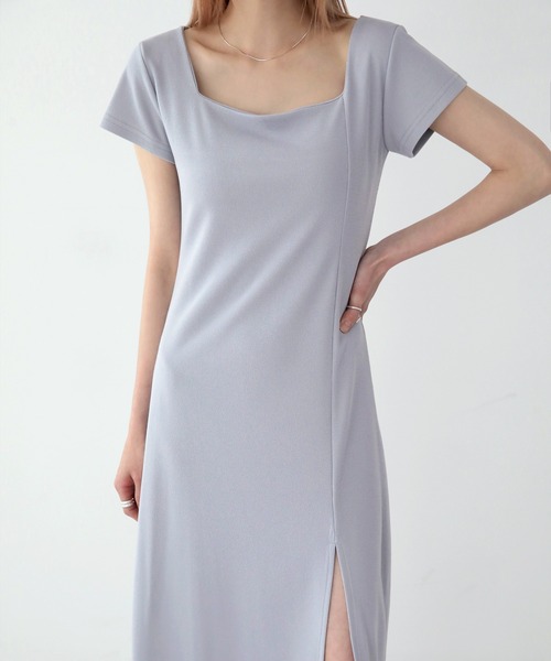 「UNE MANSION」 半袖ワンピース FREE ブラック レディース_画像5