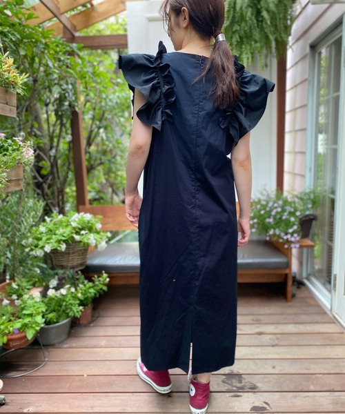 「AVIE」 ノースリーブワンピース 38 オフホワイト レディース_画像2