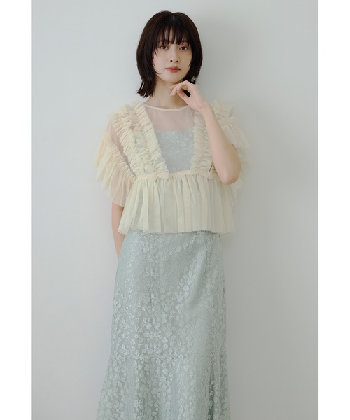 niana（ニアナ） ドレス 「低身長用サイズあり」チュールフリル