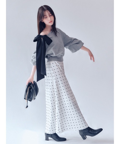 FRAY I.D（フレイ・アイディー） スカート ハイウエストサテンナロー